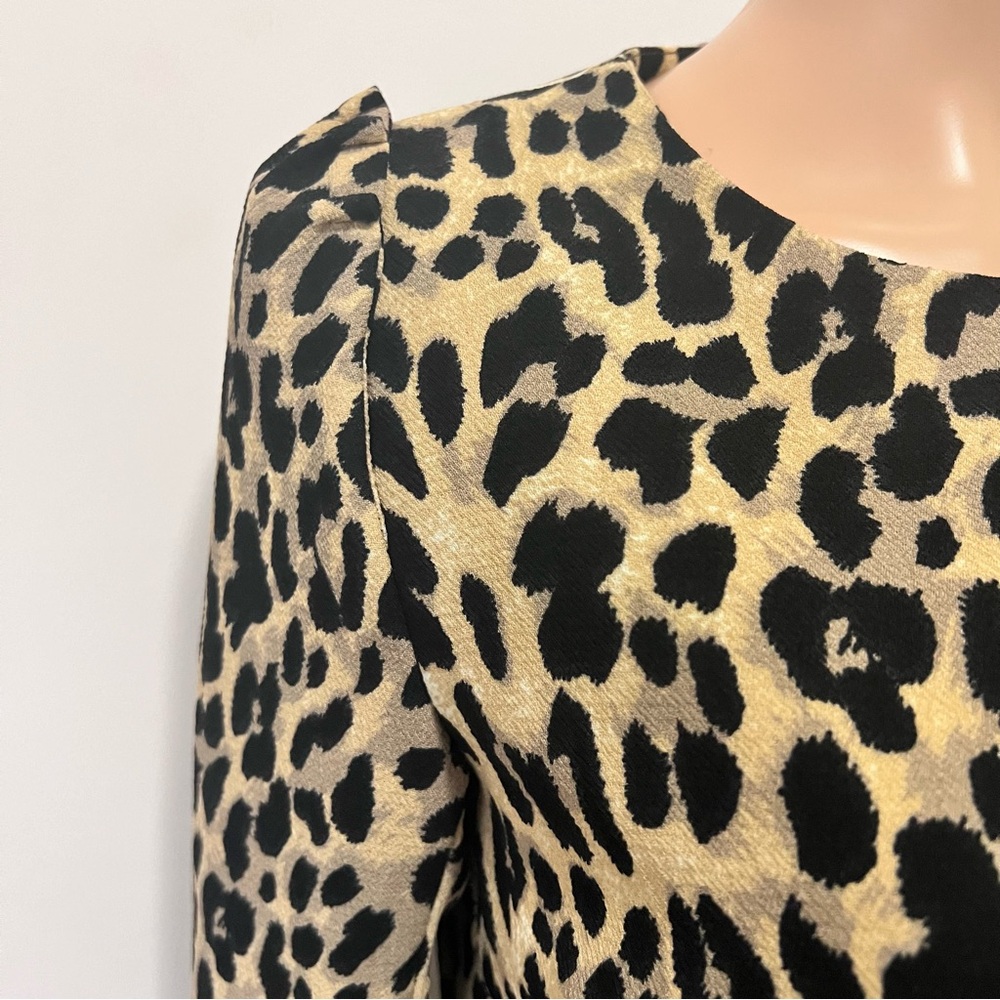 Warehouse Leopard Print Jacket Elegant Snap Front… - image 4